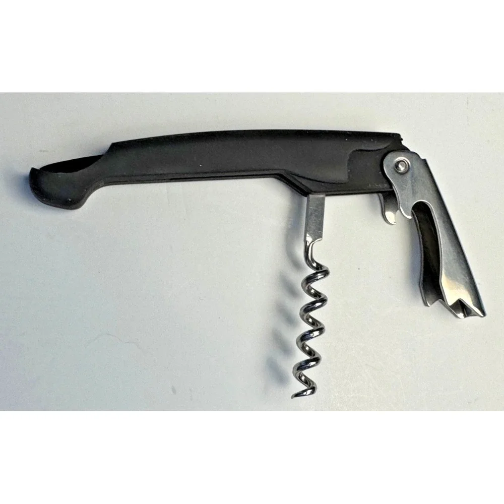 2pc Wusthof Corkscrew + Winco CO-301 Steel Flat Bottle Opener Bartender Waiter